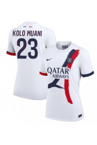 Paris Saint-Germain Randal Kolo Muani #23 Voetbaltruitje Uit tenue Dames 2024-25 Korte Mouw